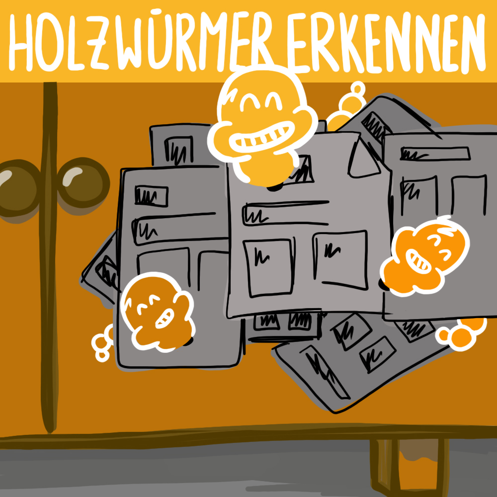 editorial-illustration holzwurm